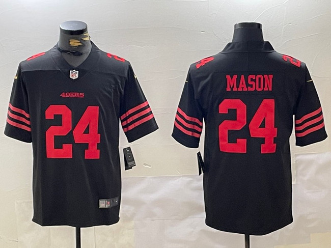 Men's Black San Francisco 49ers #24 Jordan Mason Vapor Untouchable Limited Stitched Jersey